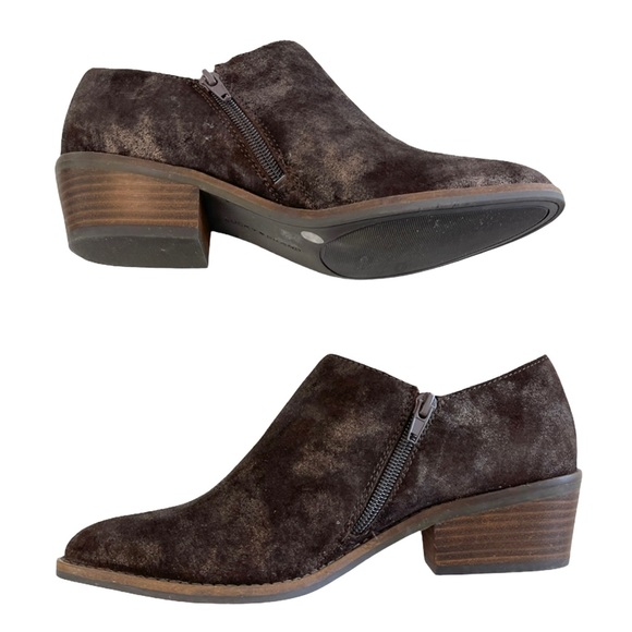 Lucky Brand Ferryn Suede Metallic Ankle Bootie Women’s Size 8M - Picture 3 of 12